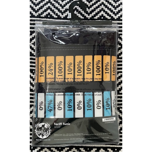 Spirit Halloween Reciprocal Tariffs Parody Costume NWT! - Picture 4 of 16